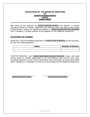 share allotment document Doc Template | pdfFiller