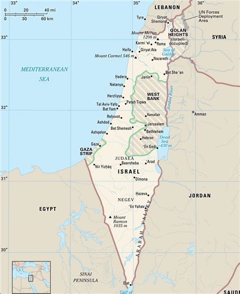 Israel Map With Cities