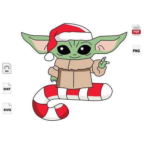 Christmas Baby Yoda, Baby Yoda Svg, Christmas Svg, Merry Chr - Inspire ...