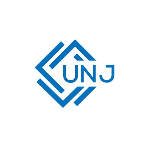 UNJ technology letter logo design on white background. UNJ creative initials technology letter ...