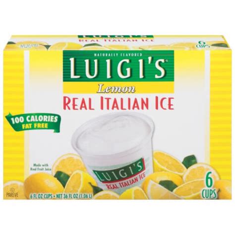 Luigi's® Lemon Italian Ice, 6 ct - Metro Market