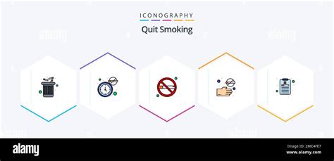 Quit Smoking 25 FilledLine icon pack including smoking. cross. banned. smoke. forbidden Stock ...