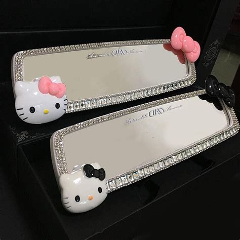 Hello Kitty Diamond Car Interior Rear View Mirror | Hello kitty car accessories, Hello kitty car ...