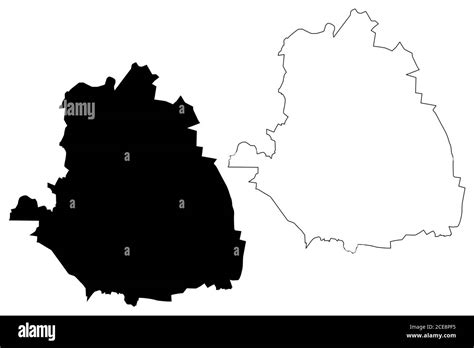 Tamale City (Republic of Ghana, Northern Region) map vector ...