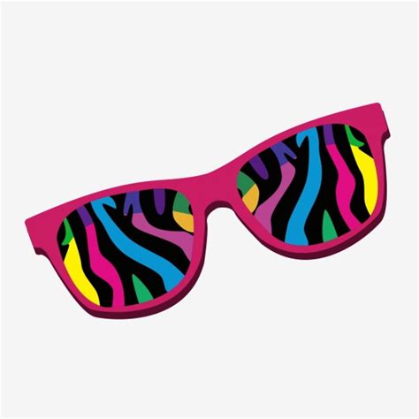 Cartoon Sunglasses Clipart Vector, Rainbow Sunglasses Cartoon Decoration, Rainbow Clipart ...