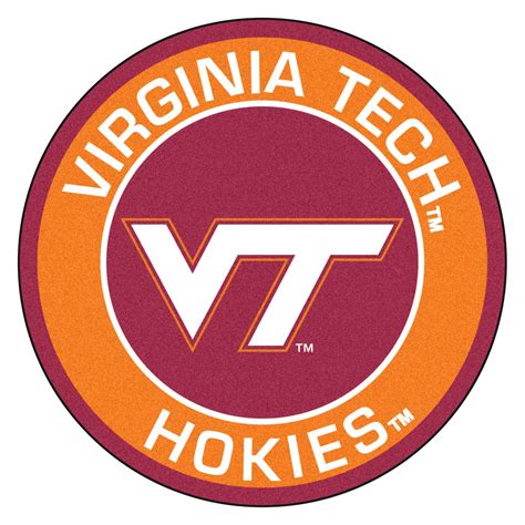 FanMats® 18646 - NCAA Virginia Tech University Round Nylon Area Rug with "VT" Logo - TRUCKiD.com