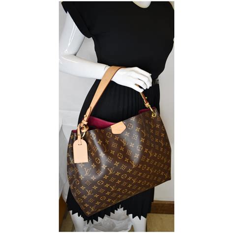 LOUIS VUITTON Graceful MM Monogram Canvas Shoulder Bag Brown