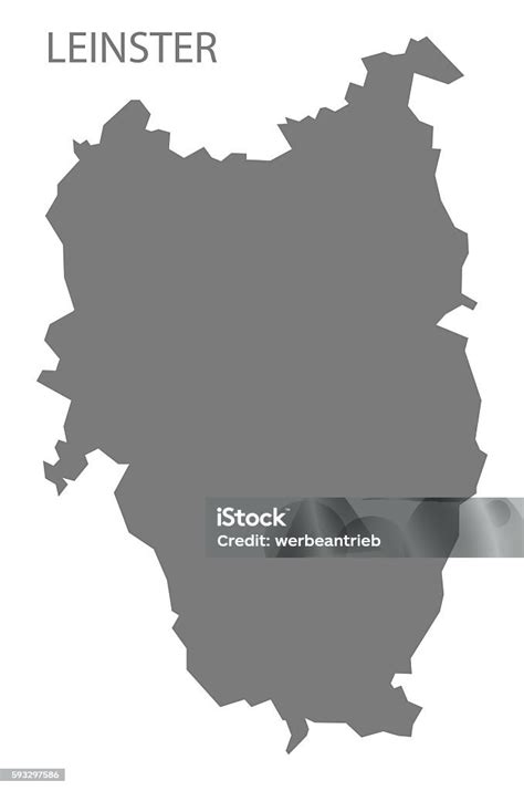 Leinster Ireland Map Grey Stock Illustration - Download Image Now - Computer Graphic, Cut Out ...