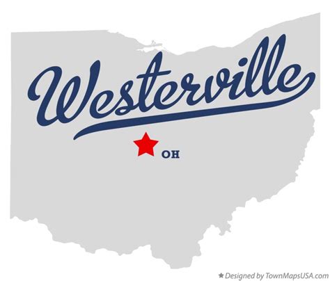 Map of Westerville, OH, Ohio