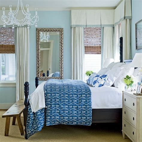 10 Beautiful Blue Bedrooms | Beachy bedroom, Cottage room, Blue bedroom