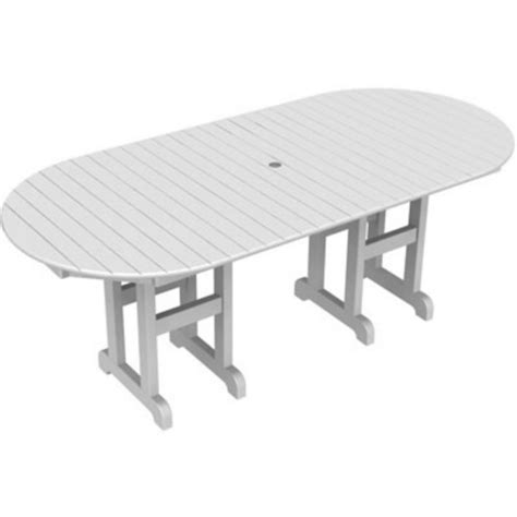 POLYWOOD® Oval Outdoor Dining Table 78 inch PW-RT3678 | CozyDays