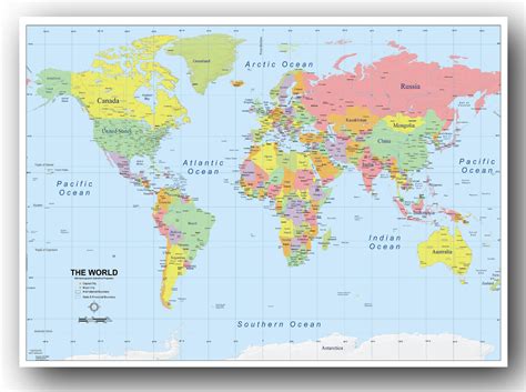 world political map blank a4 size world map vector - printable a4 size world political map pdf ...