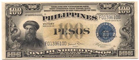 US Philippines Currency 100 Pesos banknote 1944 Victory Series 66 Treasury Certificate|World ...