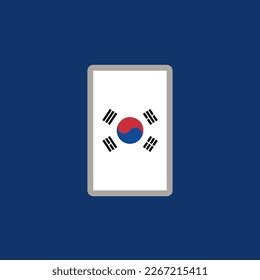 Illustration South Korea Flag Template Stock Vector (Royalty Free ...