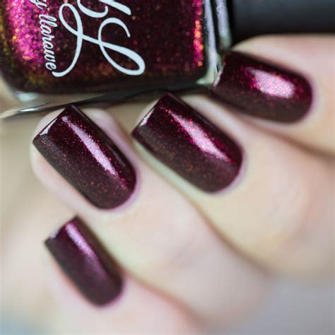 Breathless - Deep magenta red crellie with red to gold shimmer. Swatch by @lakkomlakkom. Great ...