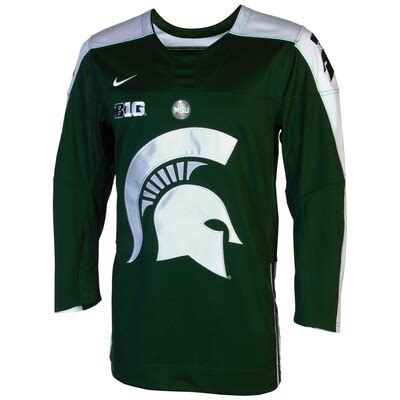 Nike Michigan State Spartans Twill Hockey Jersey - Green/White ...