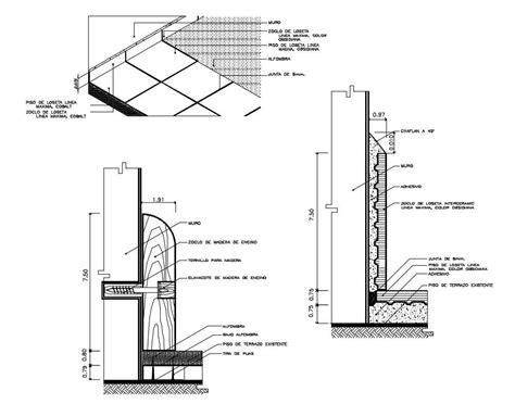 2D CAD Drawing Wooden Material Wall Cladding Design AutoCAD - Cadbull