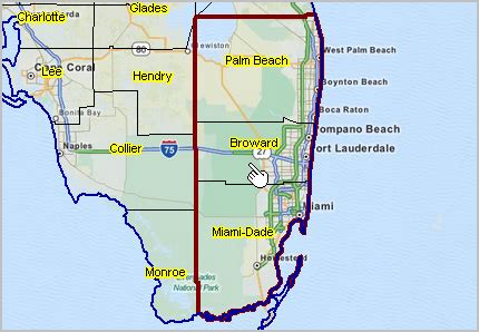 Miami Dade And Broward County Map