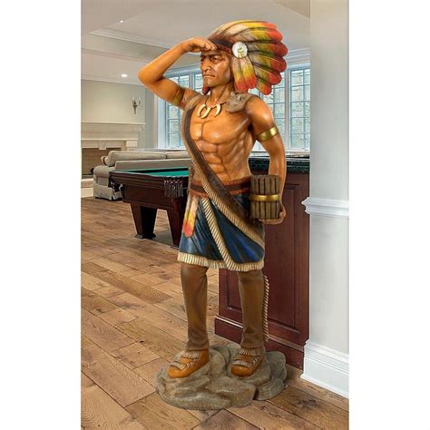 Design Toscano Life-Size Cigar Store Indian Tobacconist Statue ...