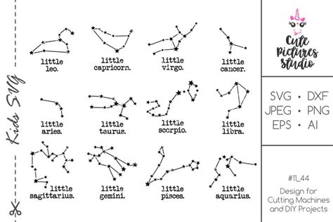 Constellation SVG cut file, Baby shower svg