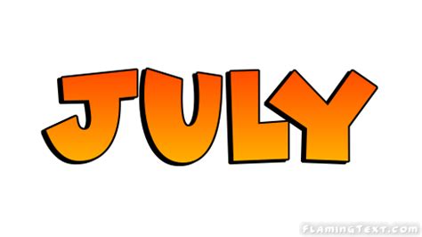 July Logo | Free Logo Design Tool from Flaming Text