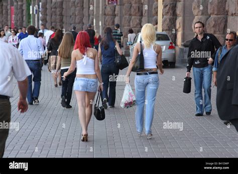 Ukrainian ladies in Kiev Stock Photo - Alamy