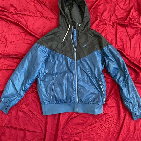 Nike Track and Field Jacket w/ Hood. Excellent... - Depop