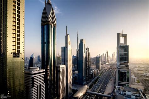 Dubai Skyline: Sheikh Zayed Avenue HD Wallpaper