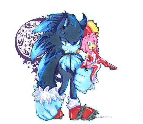 Werehog and Amy_Colour by f-sonic on DeviantArt