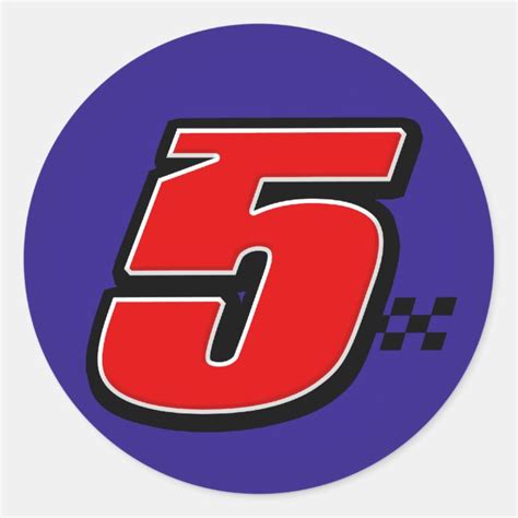 Number 5 - Sticker | Zazzle