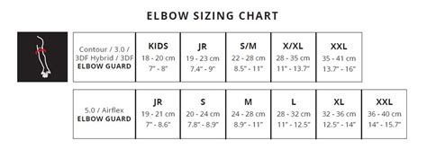 Size Chart: leatt-elbow-guards | FortNine Canada