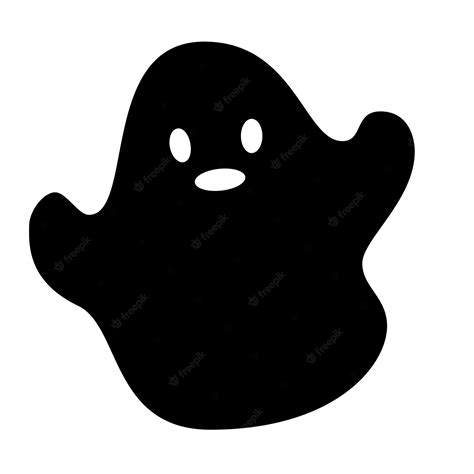 Premium Vector | Halloween ghost flat silhouette vector illustration