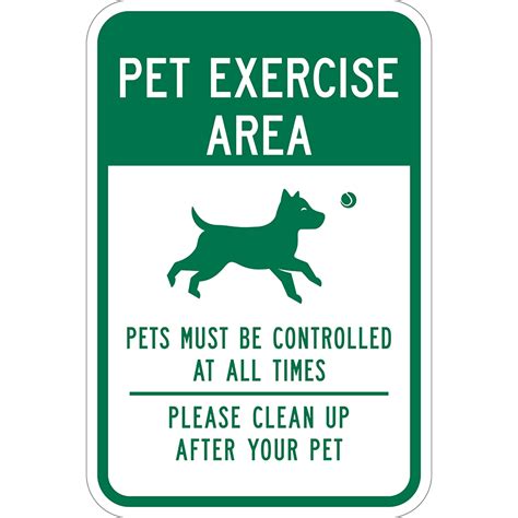 Pet Exercise Area Sign | Sign Maven