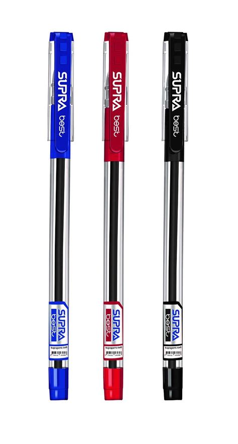 Supra : Best Ball Point Pen, Tip Size 0.7mm/1mm, Rubber Grip, Attractive Colours, Unique Look ...