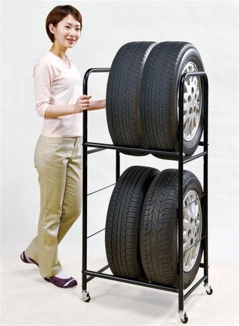 Rolling Commercial Tyre Storage Rack With Wheels - Buy Tyre Storage ...