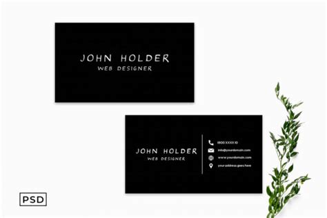 Black Business Card Template V2 - Free Download