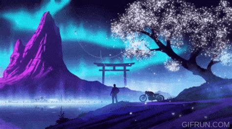 Beautiful Purple Anime GIF Images - Mk GIFs.com