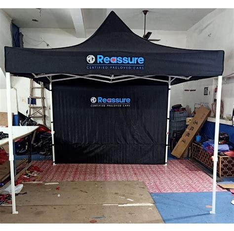 Polyester Printed Dark Blue Aluminium Promotional Canopy Tent ...