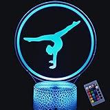 Amazon.com: Creative 3D Gymnastics Night Light 16 Colors Changing USB Power Remote Control Touch ...