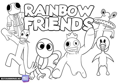 Rainbow Friends coloring pages - Bestcoloringpages.net