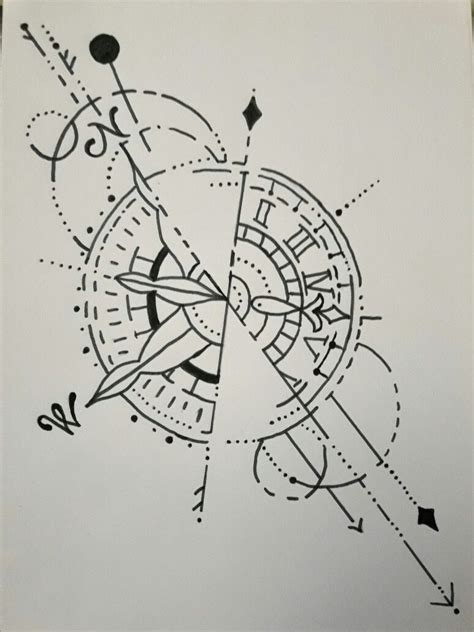 Compass Clock Drawing at PaintingValley.com | Explore collection of Compass Clock Drawing