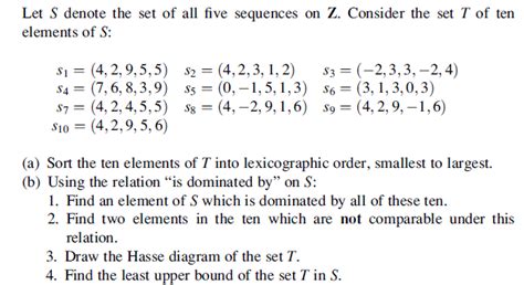 Discrete math problem helpLet S denote the set of all | Chegg.com