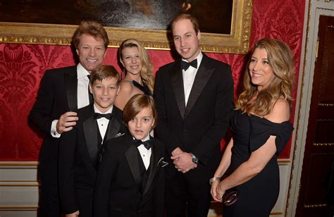 Prince William posed for photographs with Jon Bon Jovi and his family ...