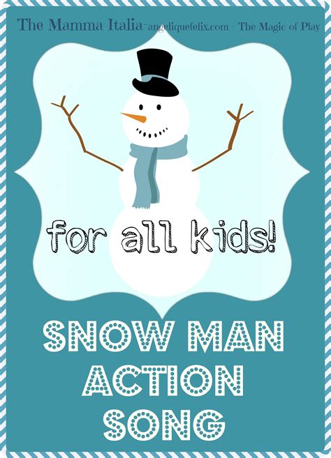 Sing and Do as a SNOWMAN - action song for kids of all ages. #snowmansong | Kindergarten music ...