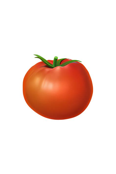 a large tomato is shown on a white background