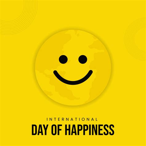 International Day of Happiness Template Design 6555789 Vector Art at ...