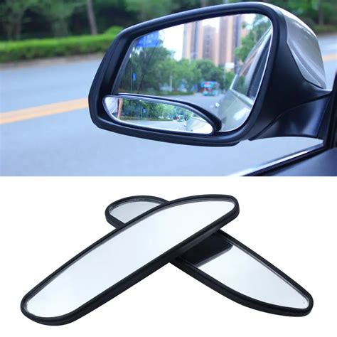 1Pair Auto Car Blind Spot Mirror Wide Rear View Safety Mirror Stick on Auxiliary Angle ...