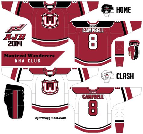 AJH Hockey Jersey Art: Concept of the Dead: Montreal Wanderers by me