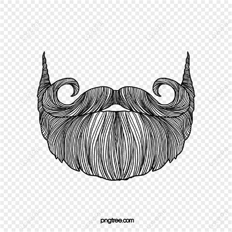 Hand Drawn Beard Line Drawing,moustache,big Beard,whisker PNG Hd Transparent Image And Clipart ...