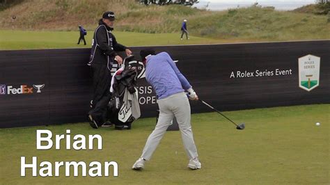 Brian Harman Driver Golf Swing - Slow Motion Rear View - YouTube